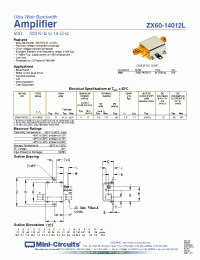Datasheet ZX60-1215LN-S+ manufacturer Mini-Circuits